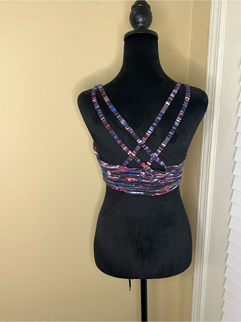 lululemon athletica Strappy Sports Bra in Navy and Pink - Picture 2 of 7